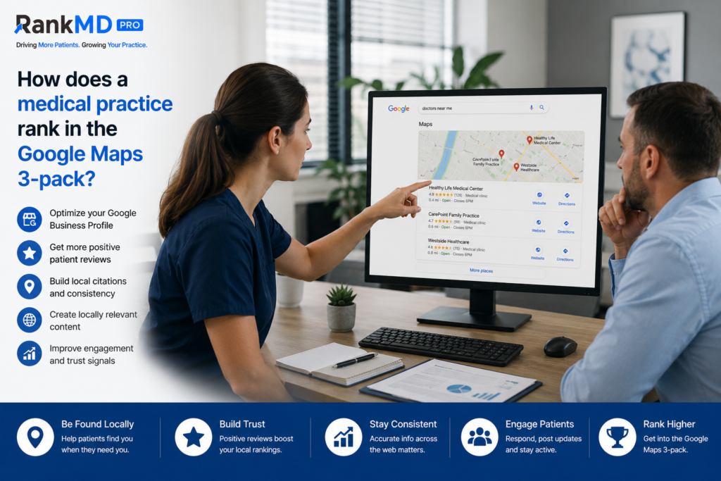 How Does a Medical Practice Rank in the Google Maps 3-Pack?