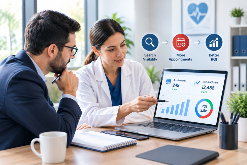 Healthcare SEO Strategies helping doctors attract qualified patients through high-intent search optimization
