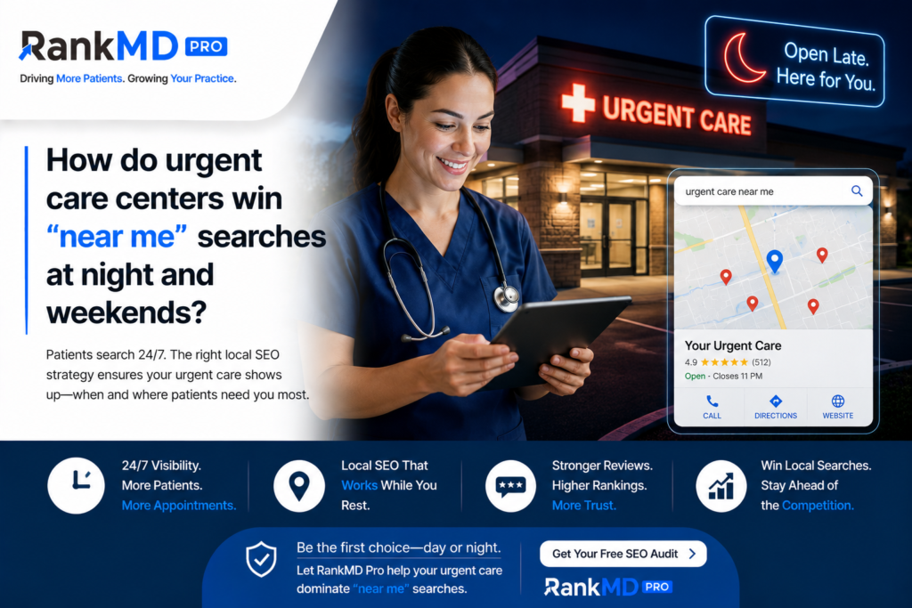 How Do Urgent Care Centers Win “Near Me” Searches at Night and Weekends?
