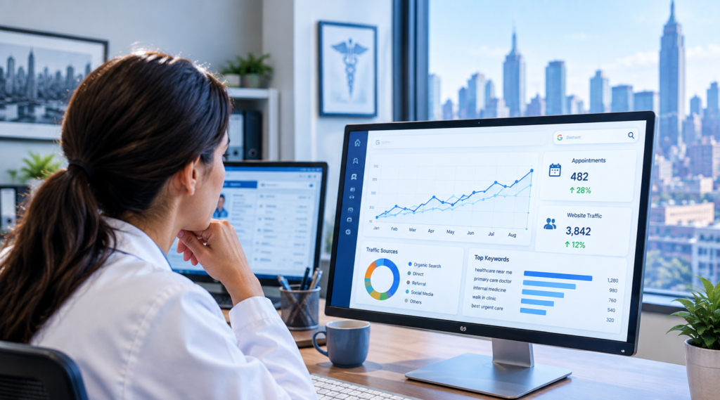 Healthcare SEO services for medical practices in New York City, New York