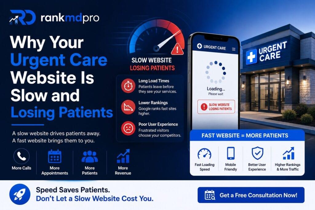 Why Your Urgent Care Website Is Slow and Losing Patients | RankMDPro